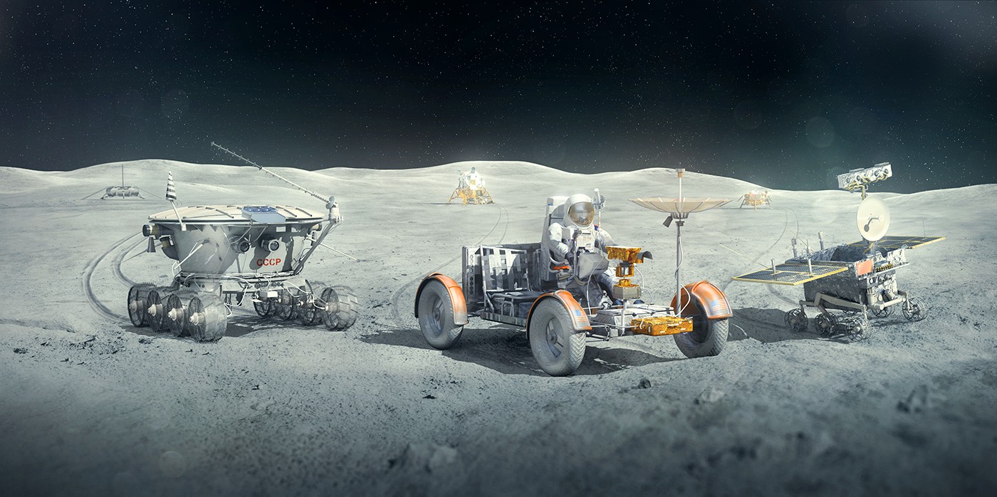 История автоспорта в космосе: гонки на Луне и Марсе